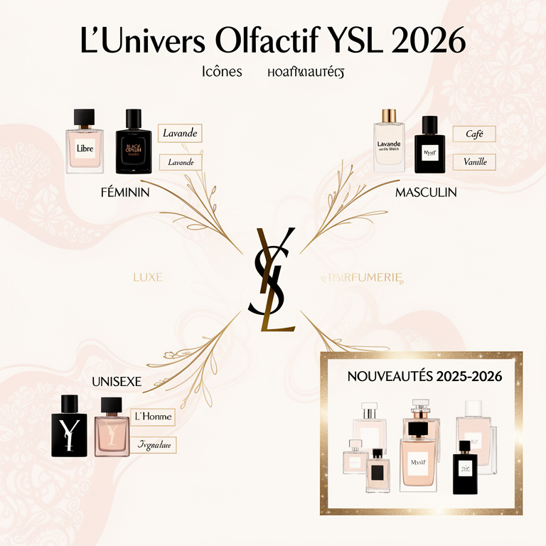 Infographie : parfum yves saint laurent