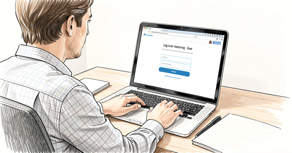 Personne se connectant à son compte Meetic sur ordinateur