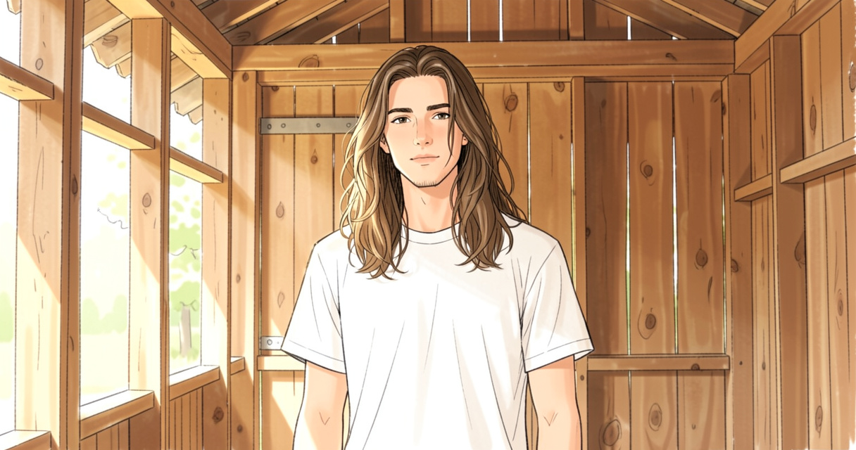 Portrait d'Henry Daniel Moder, le fils cadet de Julia Roberts, dans un hangar en bois