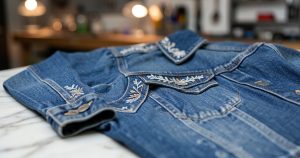 Revisite couture : l’alliance denim et broderie qui fait parler