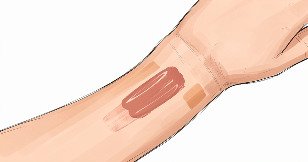 Échantillons de rouges à lèvres nude sur la peau, montrant différentes nuances pour choisir la bonne teinte