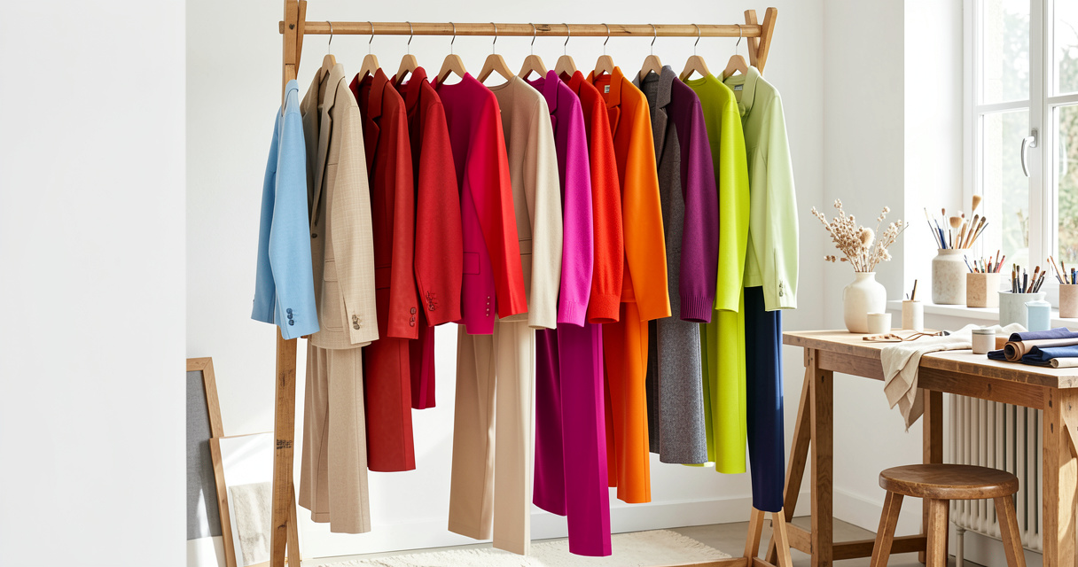 Dressing féminin avec des vêtements et accessoires dans les couleurs tendance de 2026.